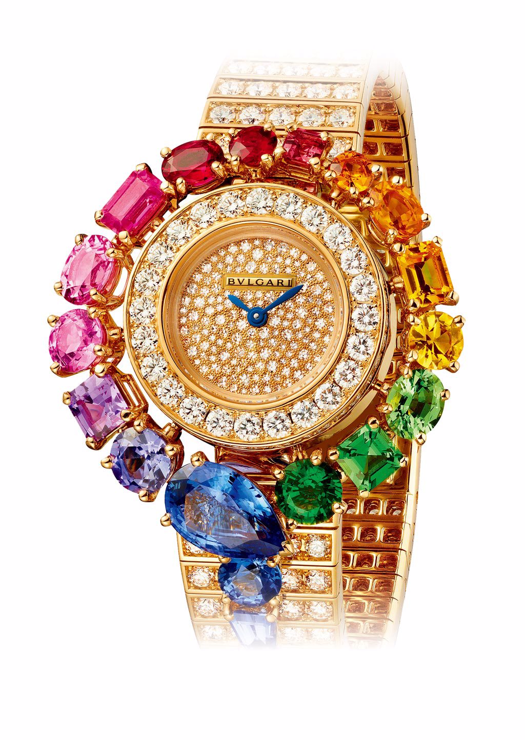 寶格麗Serpenti Incantati Rainbow彩寶腕表，約703萬3000元。（BVLGARI提供）
