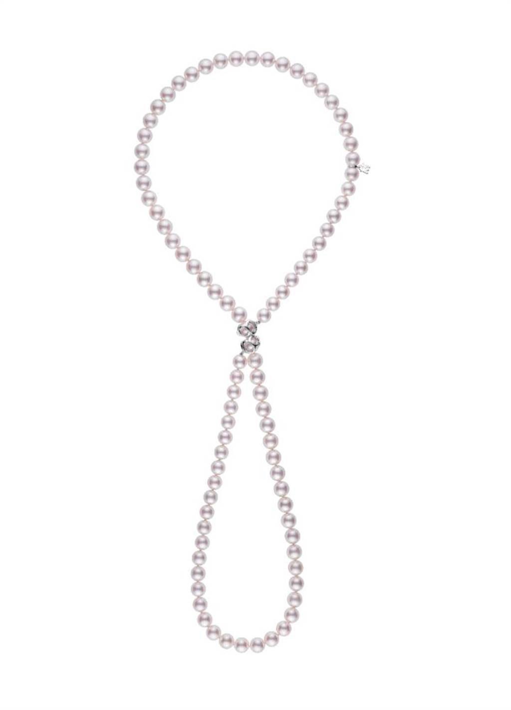 MIKIMOTO 珍珠鑽石耳環項鍊。（MIKIMOTO提供）