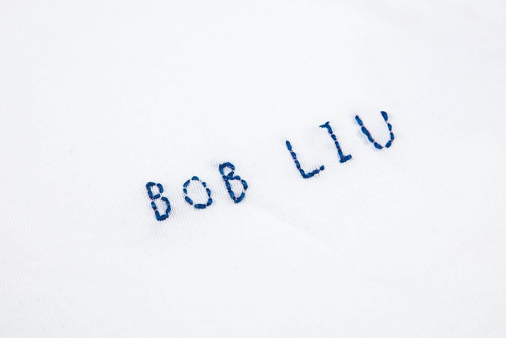 劉冠廷刺上自己的英文名字，選擇藍色是因為很像自己的個性。（Coach提供）