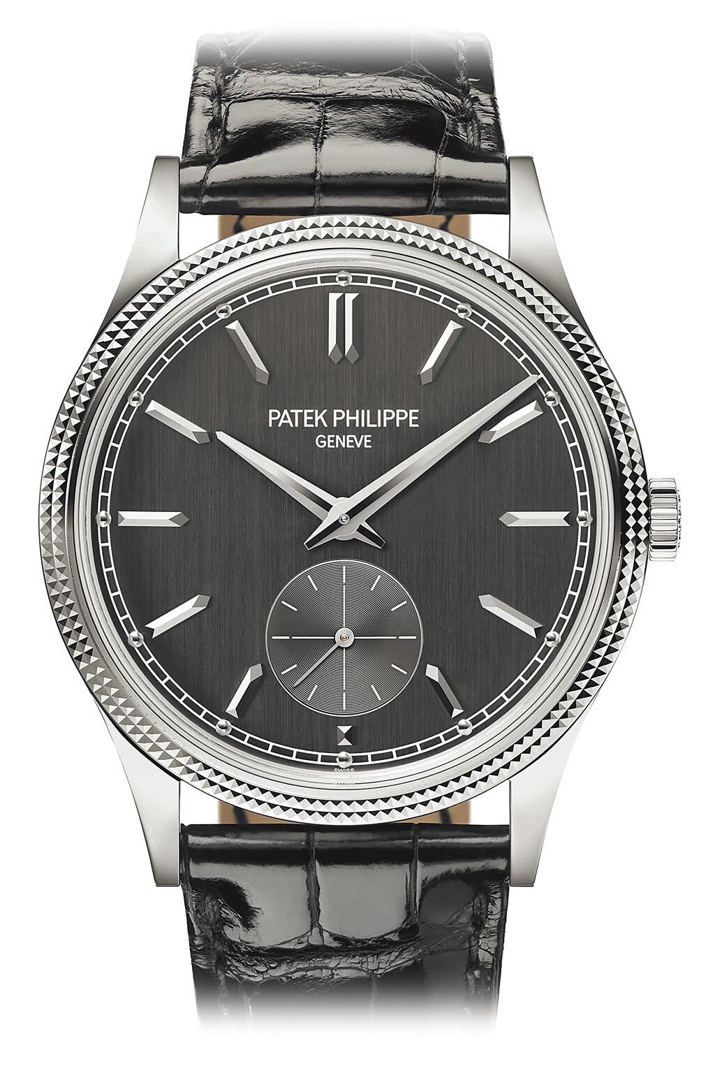 百達翡麗Calatrava Ref.6119G-001白金手動上鍊腕表，86萬2000元。（百達翡麗提供）