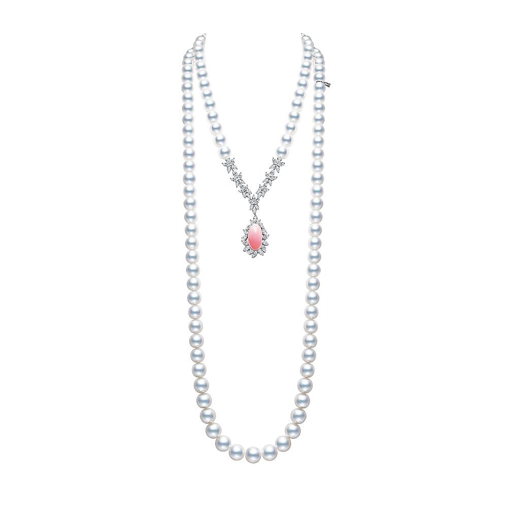 MIKIMOTO Natural Pearl頂級珠寶孔克珍珠和南洋珍珠長鍊，1160萬元。（MIKIMOTO提供）