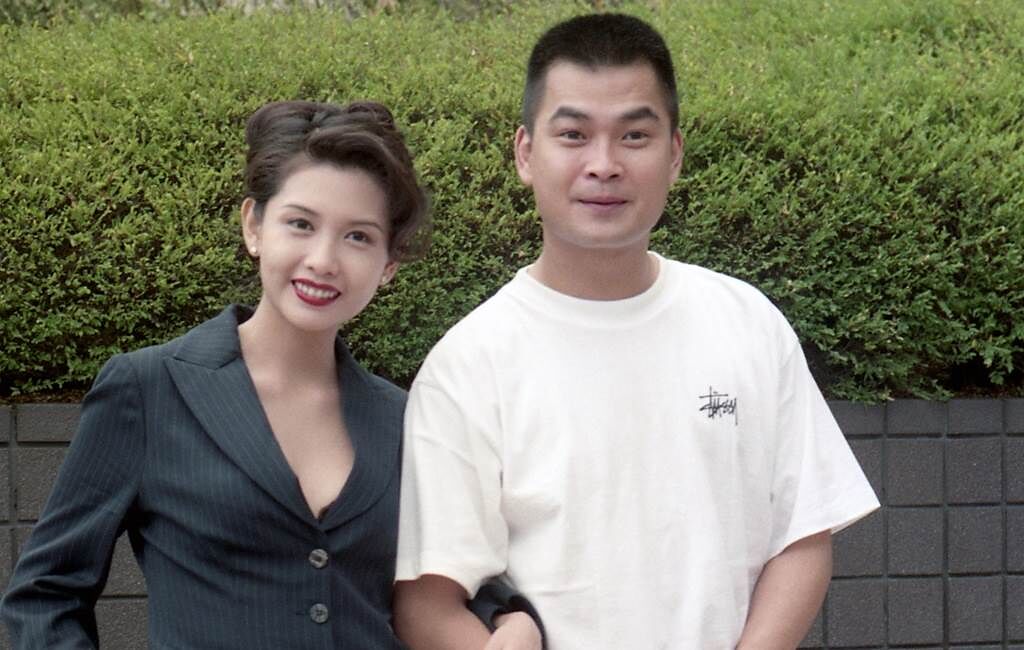 葛民輝1994年與邱淑貞合影。（圖／中時資料照）