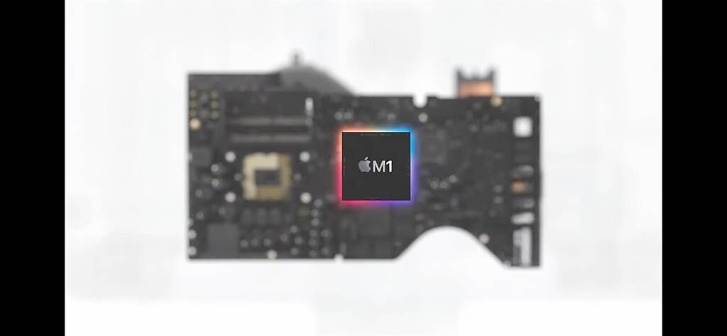 蘋果全新iMac搭載了自家的M1晶片，效能大幅提升。（翻攝直播畫面）