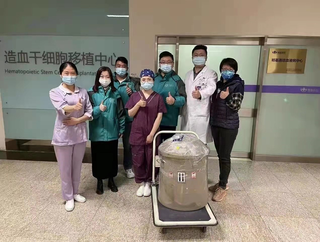 生命之罐運送到南京明基醫院。(圖／旺旺中時文化傳媒提供)