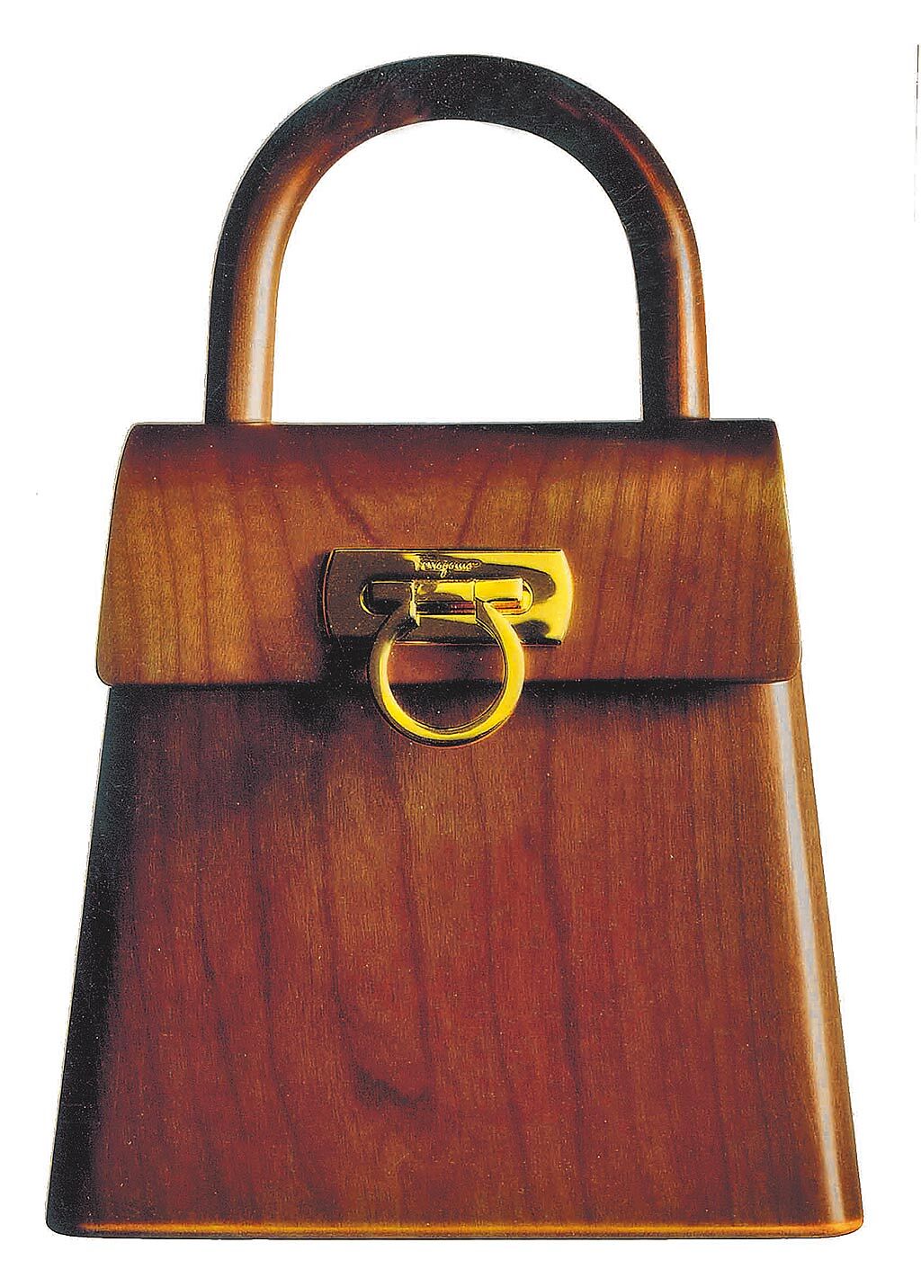 Salvatore Ferragamo 1997年早秋曾推出木質Gancini Top Handle包款。（Salvatore Ferragamo提供）