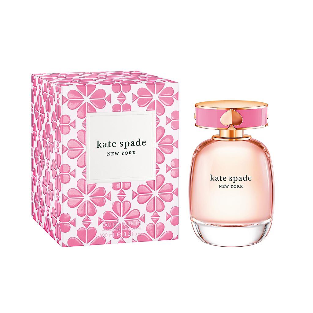 美國紐約時尚品牌KATE SPADE首次推出香氛作品「桃氣甜心淡香精」100ml，3300元。（鋒恩香水提供）