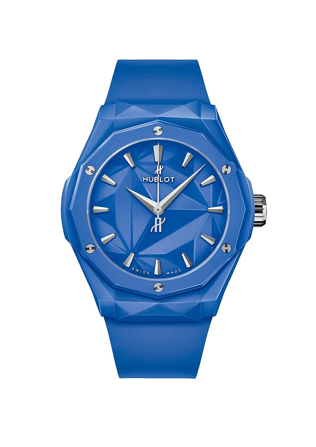 1.宇舶表經典融合系列ORLINSKI立體亮彩藍色陶瓷腕表，42萬2000元。（HUBLOT提供）