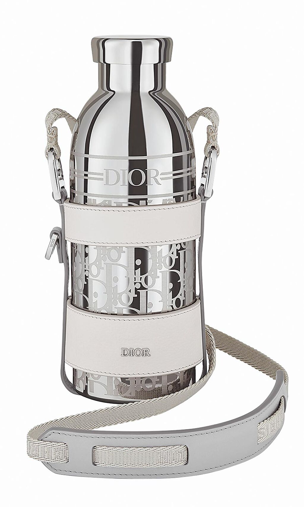 Dior Oblique圖騰不鏽鋼水壺與杯套，2萬6000元。（Dior提供）