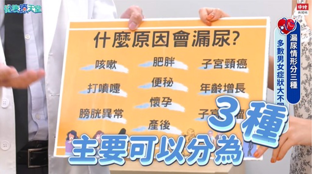 泌尿科醫師高銘鴻表示，尿失禁共有3種情況。(圖/截取自youtube)
