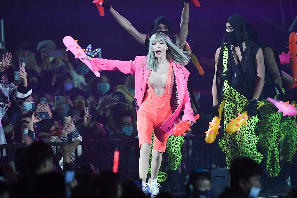 謝金燕今年1月在台北小巨蛋舉辦「謝金燕2021 TURN口罩世界巡迴演唱會」，全場嗨翻。（圖／本報系資料照片）