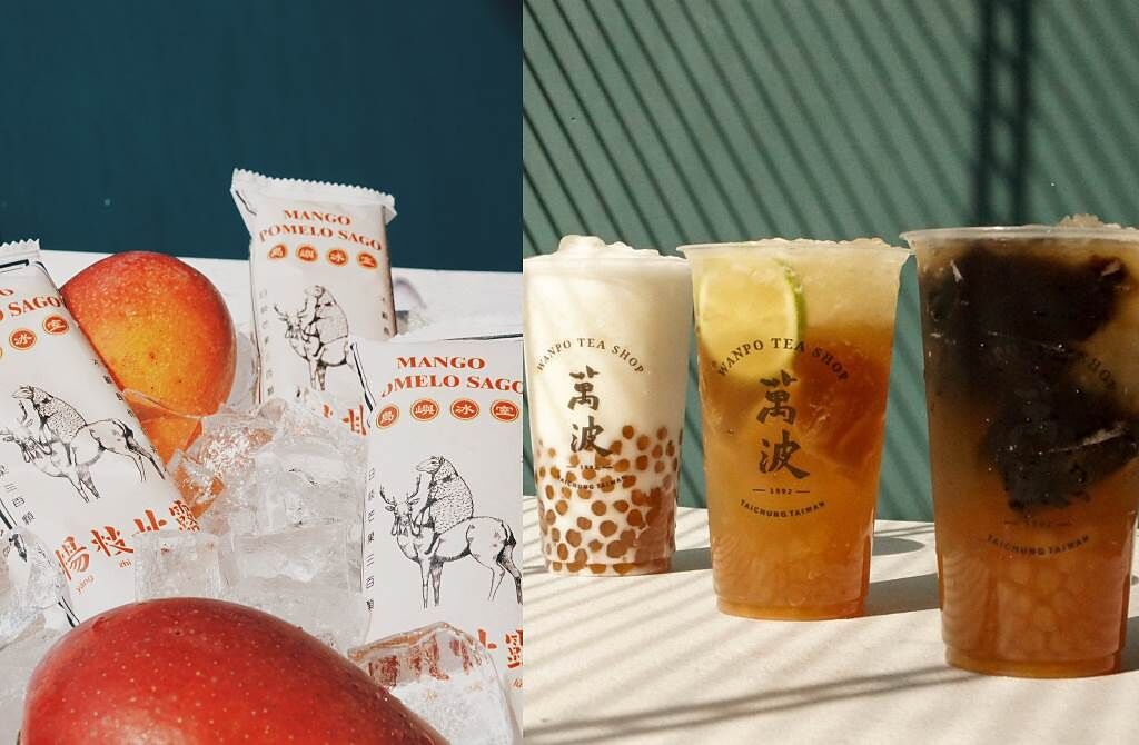 人氣手搖萬波島嶼紅茶將去年熱賣的素美婷粉圓冰（右）以及與7-11獨家聯名的楊枝甘露雪糕重磅回歸。（圖／品牌提供）