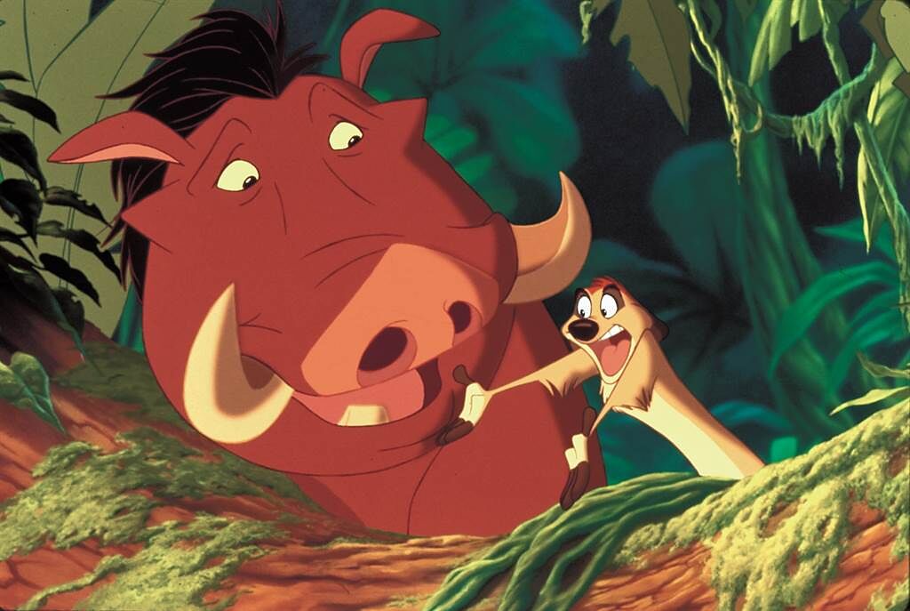 「彭彭與丁滿」是迪士尼動畫電影《獅子王》中令人印象深刻的配角之一(圖/達志影像)