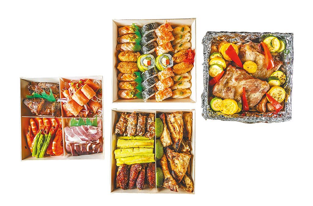 欣葉日本料理外帶「旬彩和食四重盛」6人分享餐，每套3200元。（欣葉國際餐飲提供）