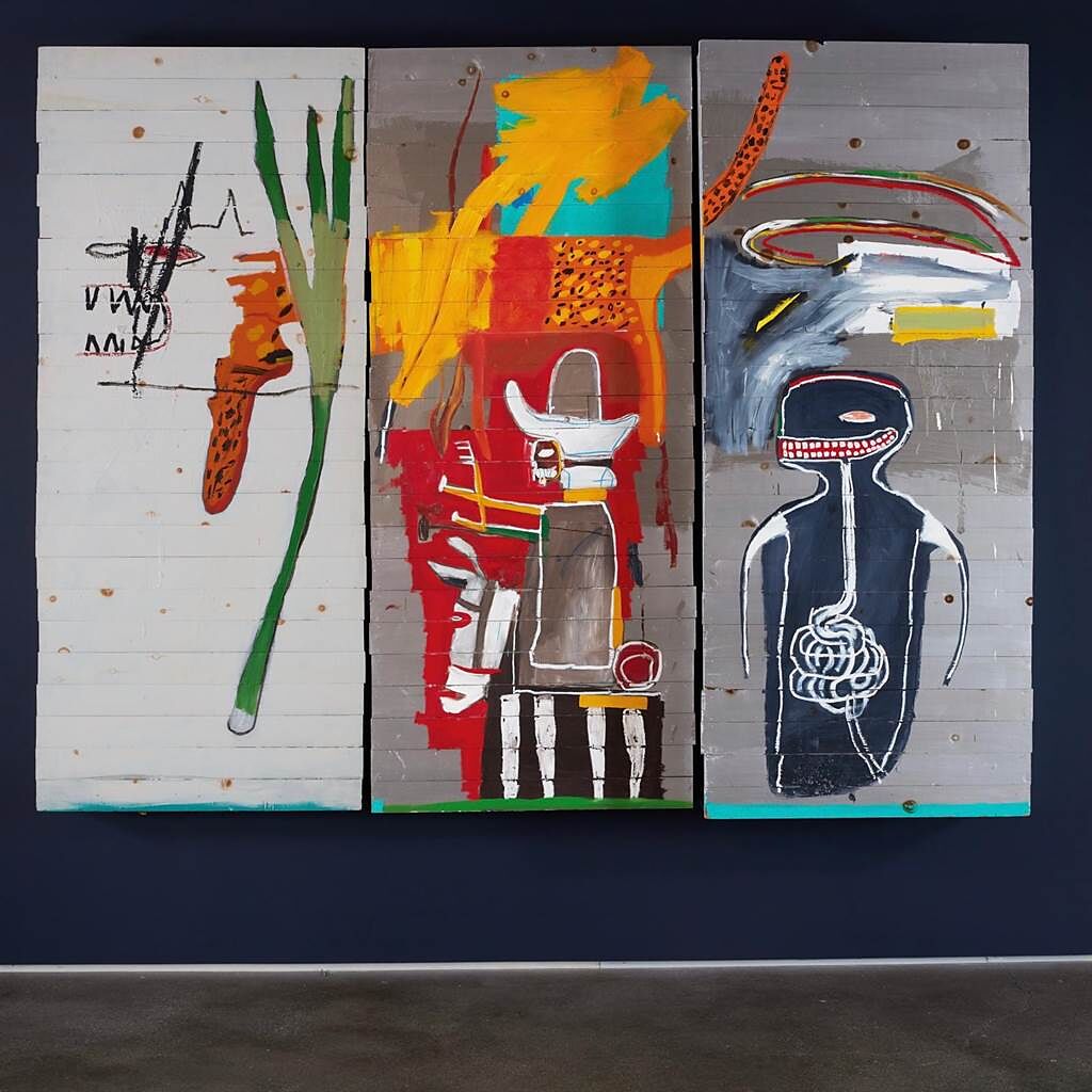 《無題》是巴斯基亞（Jean-Michel Basquiat）最具代表性的知名作品 。（蘇富比提供）
