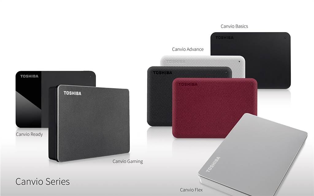 Toshiba 全新Canvio系列外接式硬碟產品陣容。（Toshiba 提供／黃慧雯台北傳真）