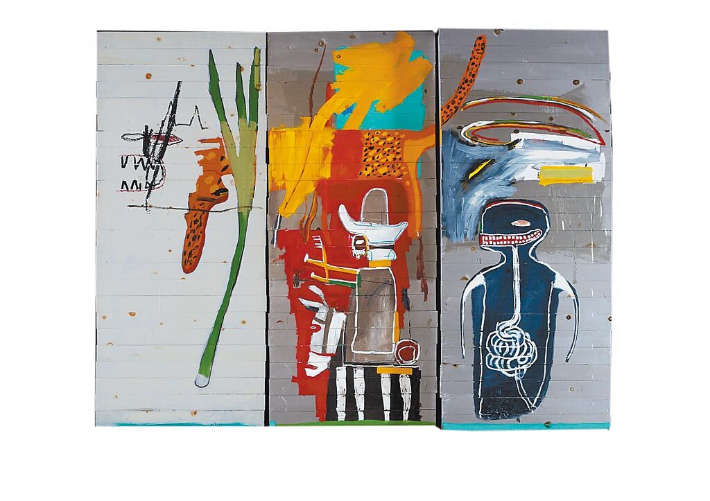 巴斯奇亞於1985年創作的《無題》，該畫作曾登上《紐約時報》封面。（Sotheby’s提供）