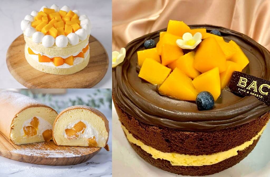 不少甜點品牌都在夏季推出限定的芒果蛋糕，更有可以動手作的居家甜點烘焙組，讓人不出門也能吃甜食解饞。（圖／品牌提供）
