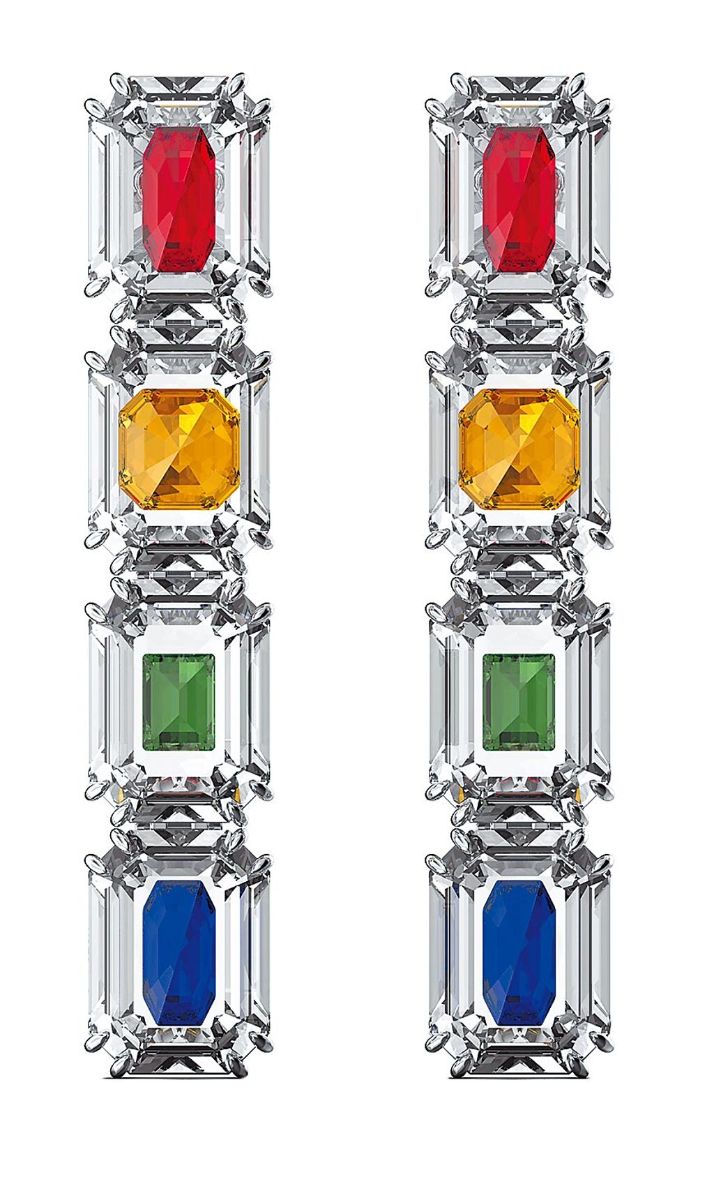 施華洛世奇Chroma彩虹夾式耳環，1萬1900元。（施華洛世奇提供）