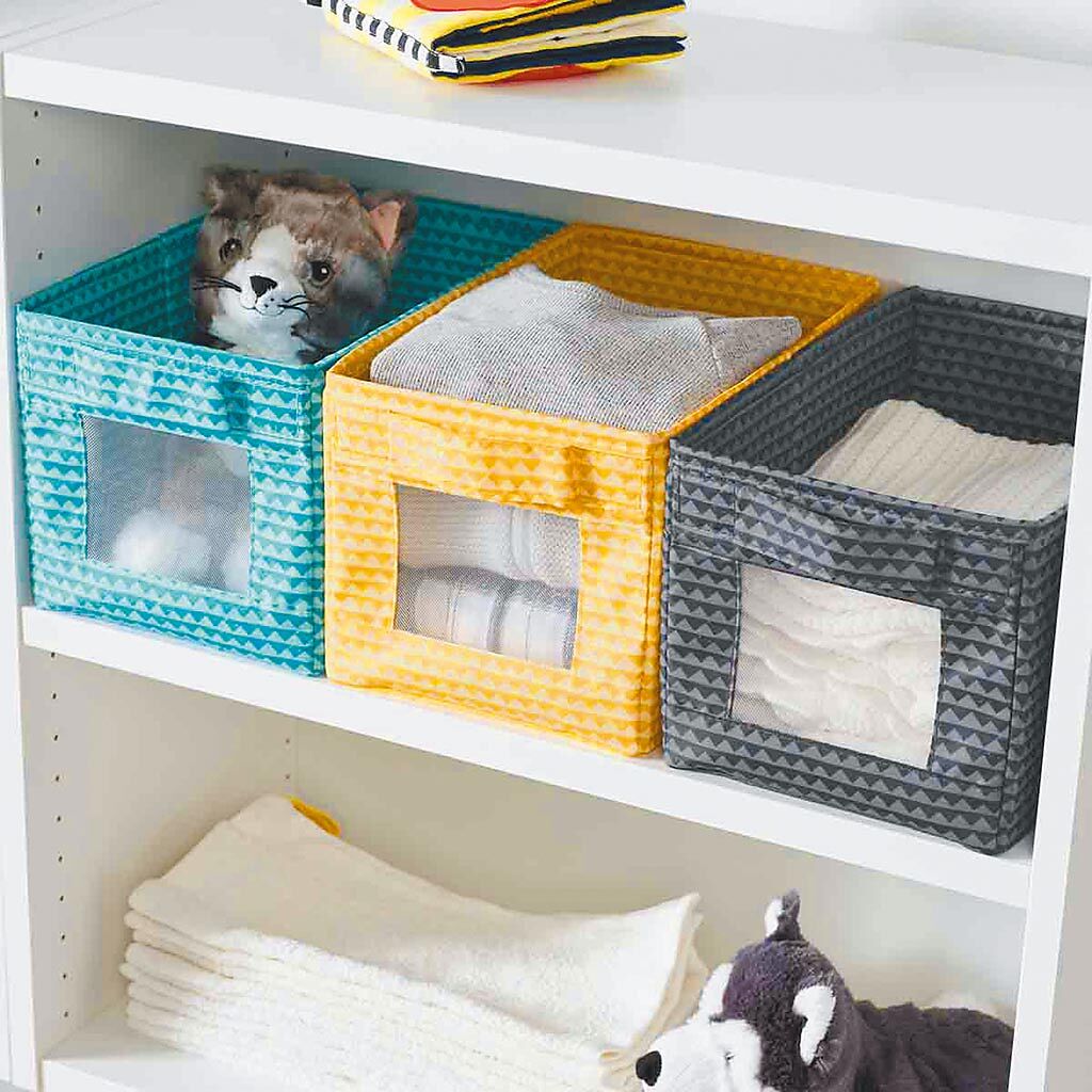 UPPRYMD儲物盒，3色，大容量，可輕鬆收納孩子的文具、玩具等。（IKEA提供）