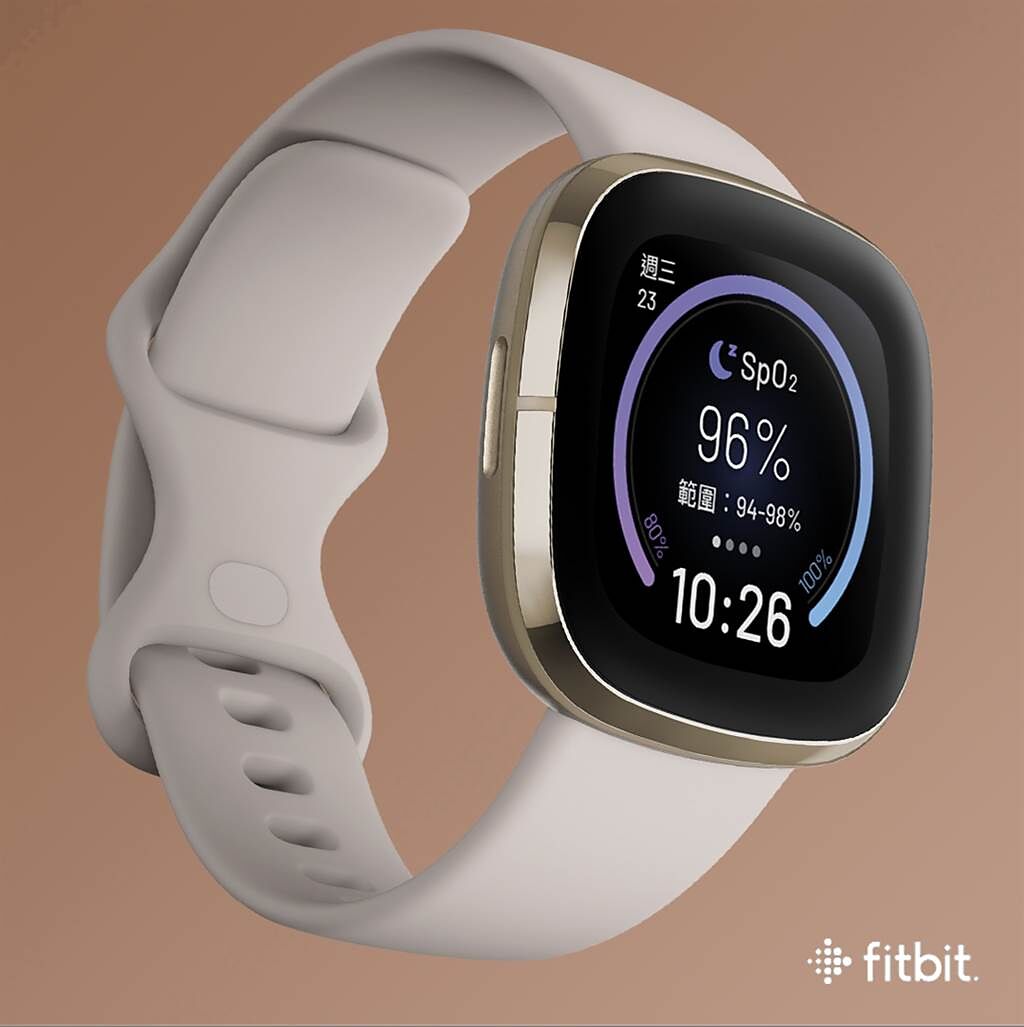 全新推出的Fitbit SpO2 Signature 錶面，讓用戶可直接在手錶上檢視個人血氧飽和度。（Fitbit提供／黃慧雯台北傳真）