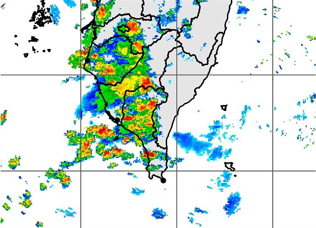 高雄5區22日停班停課。（中央氣象局）