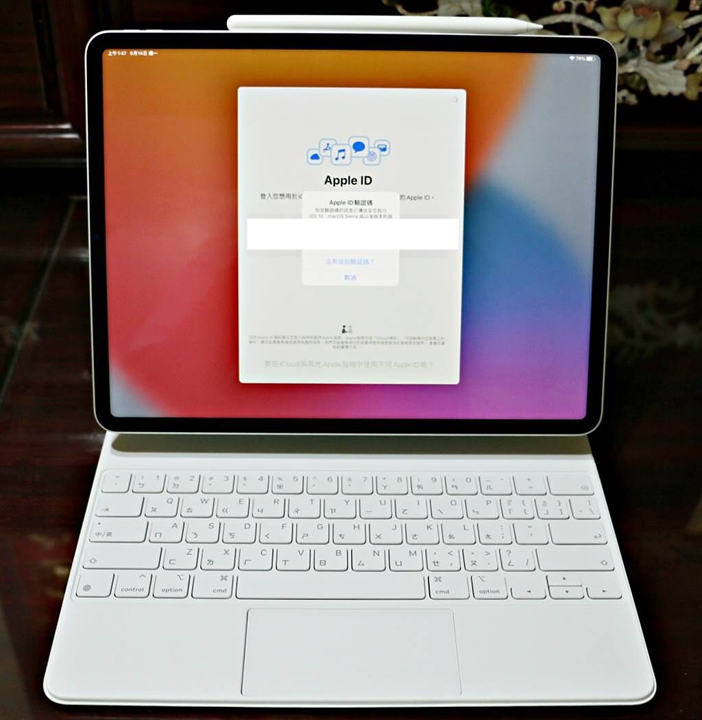 iPad Pro 12.9吋款式（第五代）。（黃慧雯攝）