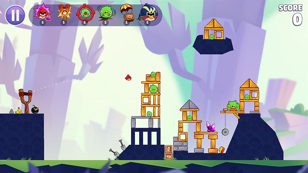 《Angry Birds Reloaded》遊戲畫面。（蘋果提供／黃慧雯台北傳真）
