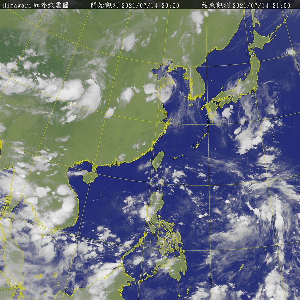 氣象粉專《台灣颱風論壇》預測，下周恐有1-3個颱風生成。(圖/氣象局衛星雲圖)