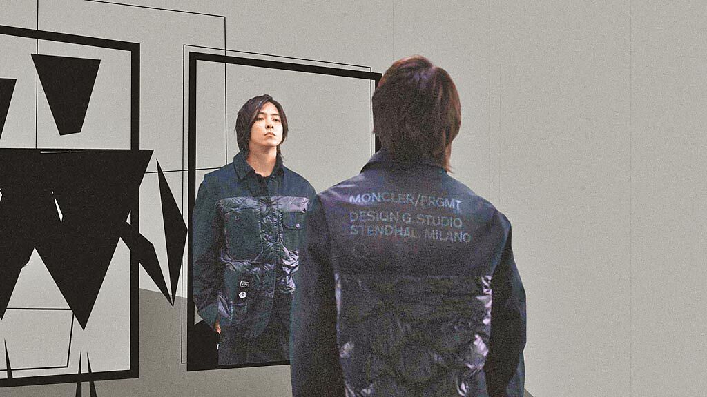 山下智久演繹雙方聯名作品ACHIRD襯衫夾克5萬1400元。（Moncler提供）