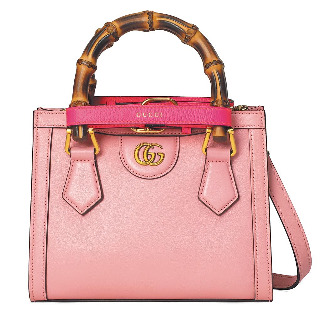 Gucci Diana粉色迷你手提包，9萬5000元。（Gucci提供）