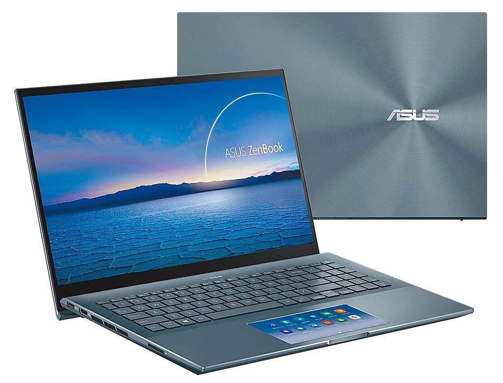 華碩的ASUS ZenBook Pro 15 OLED（UX535）綠松灰，定價6萬4900元。（華碩提供）