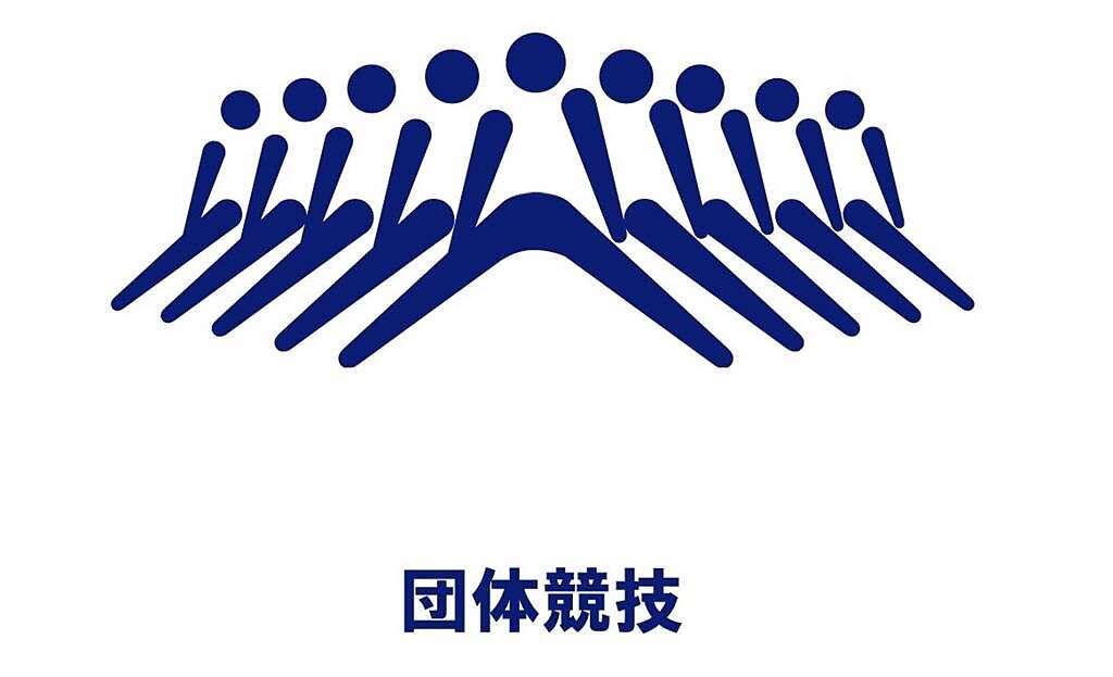 網友發揮創意，將東京奧運開幕典禮上「小藍人」表演的奧運圖標韓團舞蹈化。（取自網路）