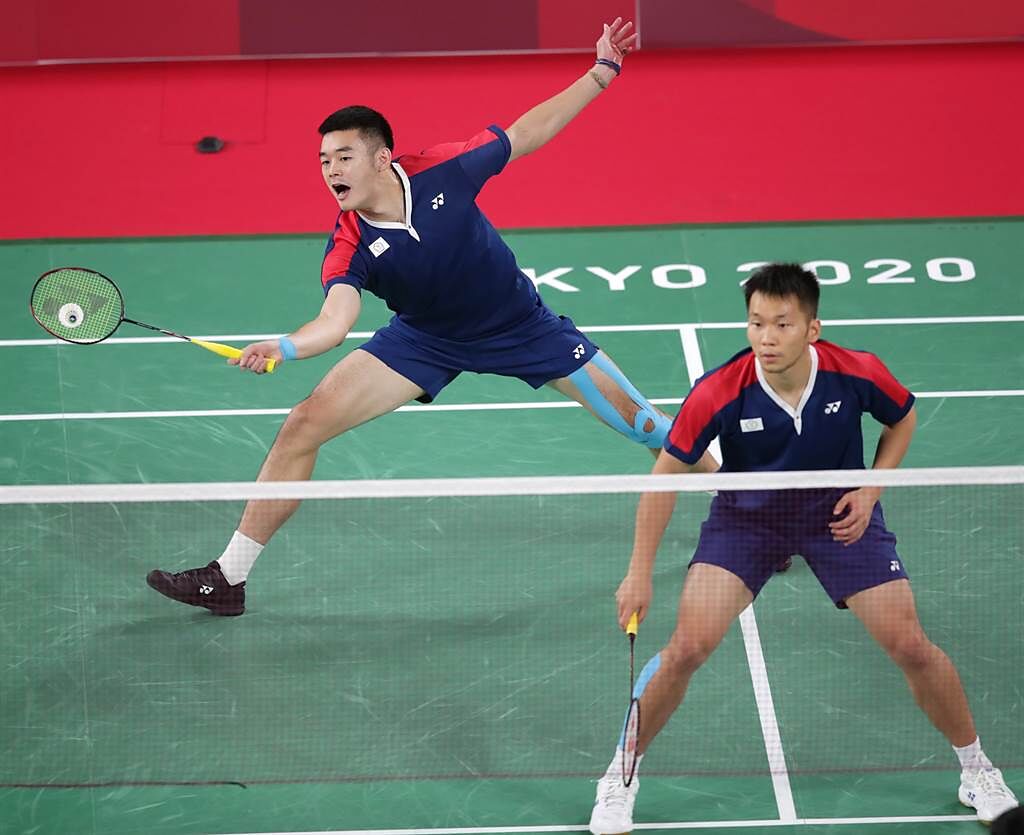 台灣羽球男雙李洋（右）、王齊麟在8強對決日本組合。（本報資料照片／季志翔）