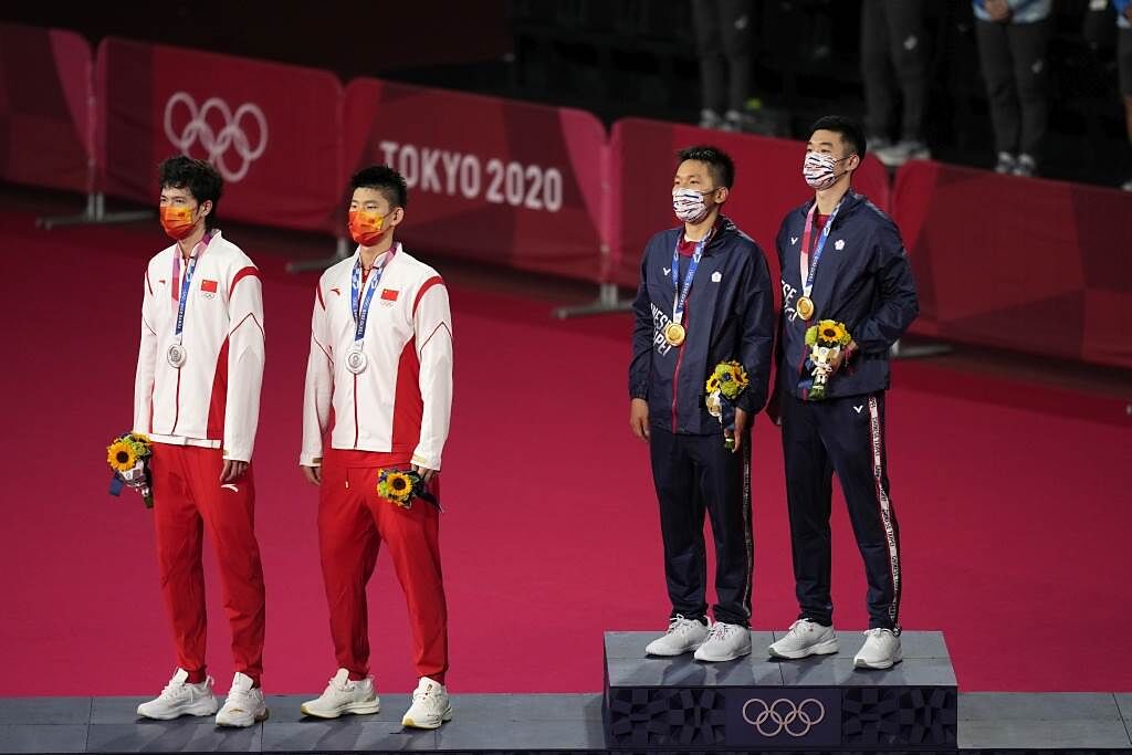 台灣李洋、王齊麟摘下羽球男雙金牌，斬斷中國大陸奧運3連霸機會。（美聯社資料照）