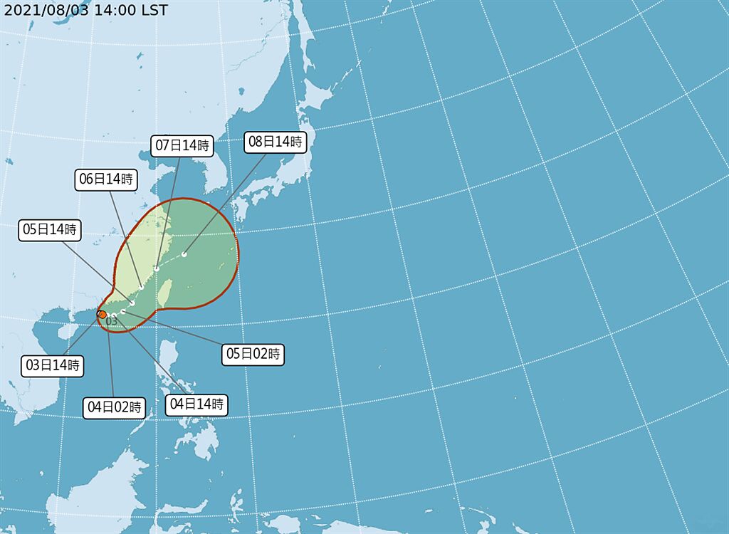 氣象專家賈新興透露3種可能的颱風路徑，預計周四起影響台灣。(圖/氣象局)