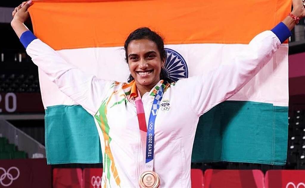 印度羽球選手辛度，在本次奧運獲得銅牌。(圖/辛度 臉書)