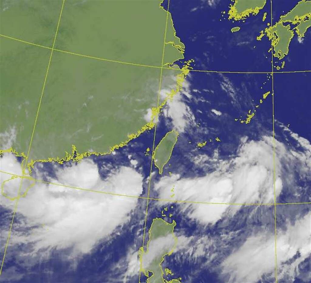 盧碧颱風生成，專家揭3路徑，其中一條可能直侵台灣。(翻攝自氣象局)
