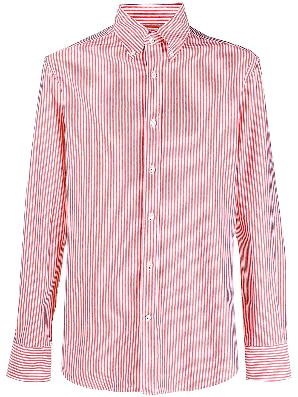 Brunello Cucinelli粉紅條紋上衣2萬5900元。（Brunello Cucinelli提供）