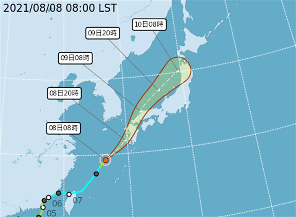 目前盧碧已經重新回到輕度颱風強度，正快速往日本九州方向前進，影響台灣的西南氣流強度已經不像前兩天這麼強，不過台南以南的高屏山區從昨晚到今天上午還是持續出現頗大的雨勢。（取自氣象局）