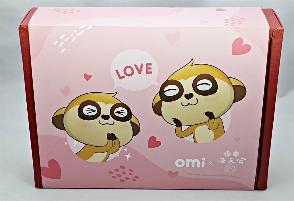 Omi「一拍吉盒」七夕聯名禮盒包裝。（黃慧雯攝）