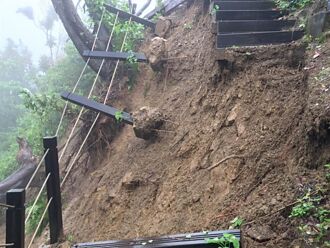 台中潭子新田三號登山步道邊坡崩塌 已封閉待修復