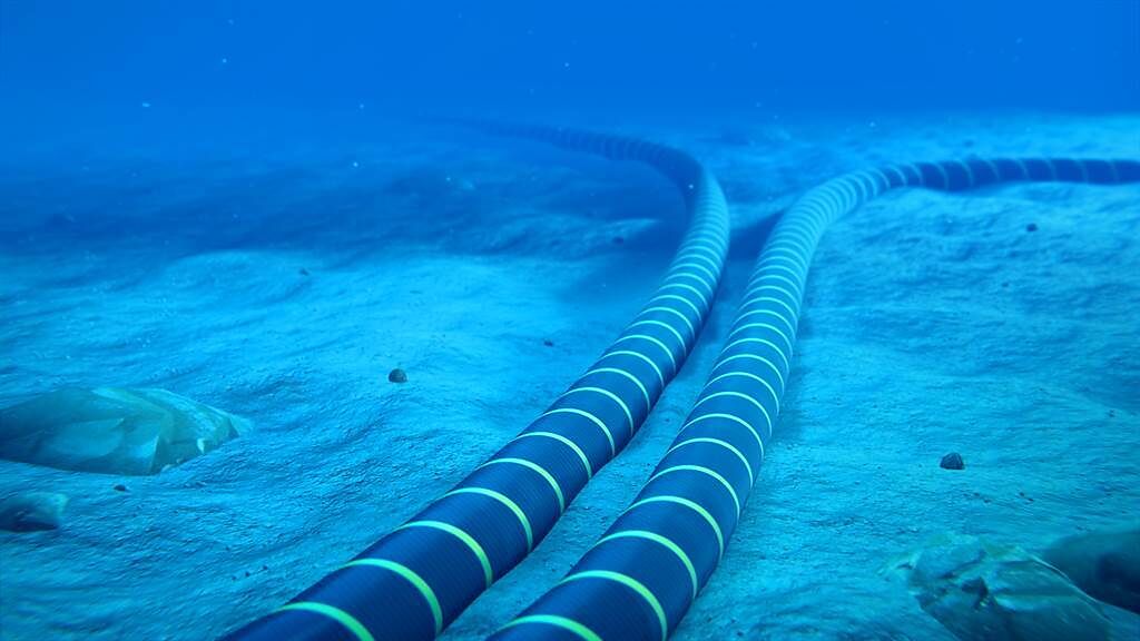 Google宣布2024年啟用一條全新、連接亞洲多國的新海纜。圖為海底電纜示意圖。（達志影像／Shutterstock提供）