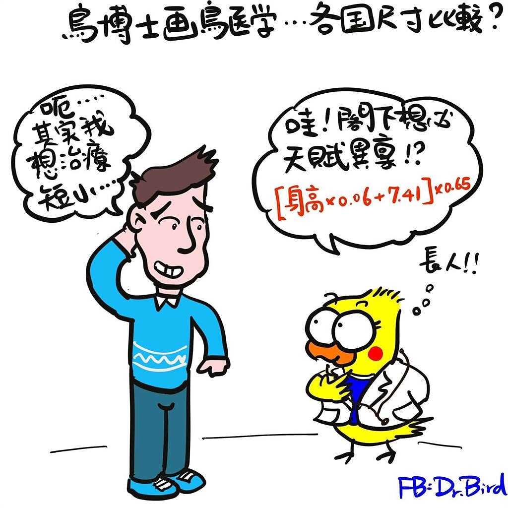 泌尿科醫師詹皓凱表示，這是台灣的泌尿科醫師統計出來得到的公式。(圖／翻攝自粉專Dr.Bird)