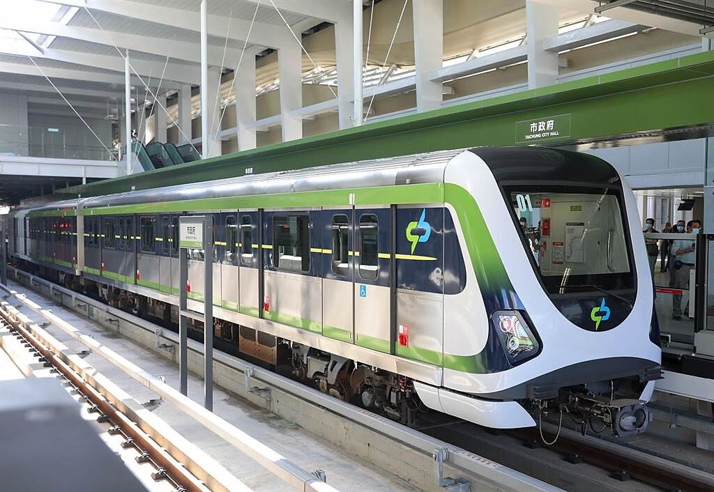 台中捷運綠線一輛列車，今天上午在高鐵台中站煞車系統發生故障，目前大慶至高鐵台中站已正常運轉。(資料照片)