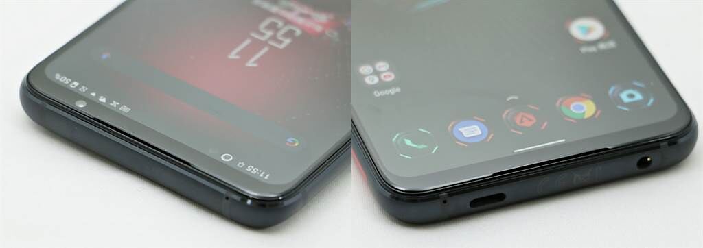 ROG Phone 5s Pro頂端與底部。（黃慧雯攝）
