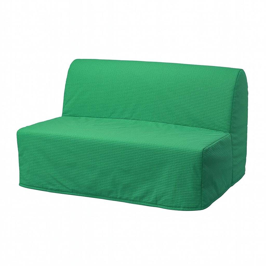 IKEA新品LYCKSELLE沙發床，可拉出床架就能變身睡床，使空間運用更彈性。（IKEA提供）