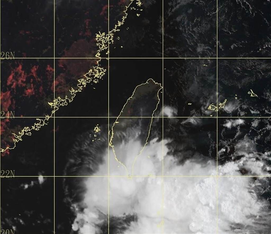 強對流接近，今東南部、恆春半島降雨機率高。（中央氣象局提供）