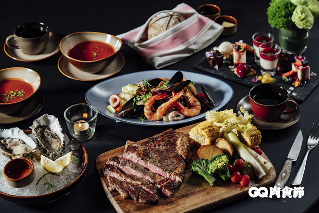 今年《GQ肉食節》囊括的夢幻肉品，從美牛、和牛、澳牛以及獨家引進的自然牛、荷蘭小牛肉通通入列，要你一次嚐盡牛排的豪華滋味。（圖片GQ雜誌提供）