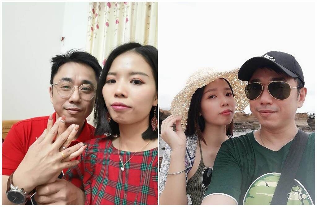 小彬彬（左）與越南嫩妻小英已經超過1年半沒見面。（摘自臉書）