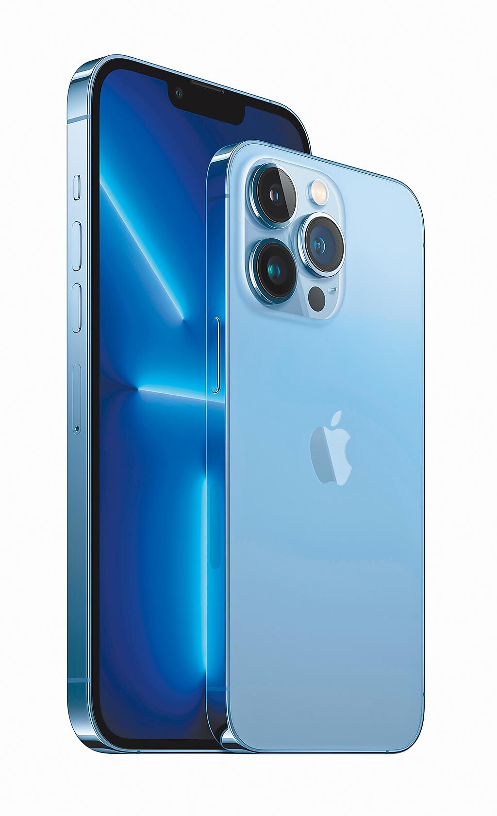 iPhone 13 Pro Max，有天峰藍、金、石墨及銀4色，定價3萬6900元起。（摘自蘋果官網）